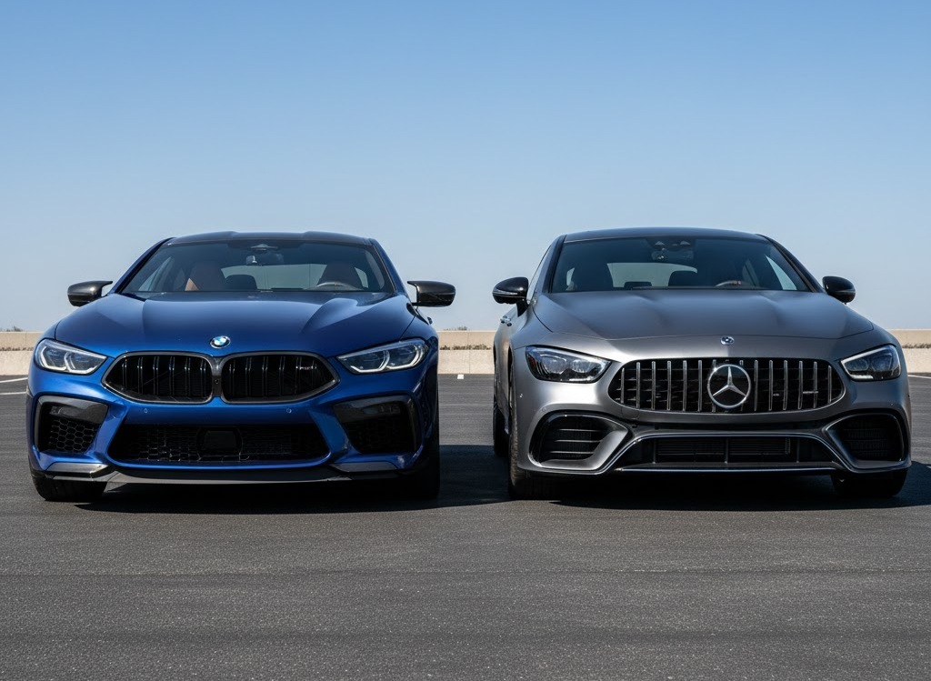 مقایسه-BMW-M8-Competition-و-Mercedes-AMG-GT-4-Door