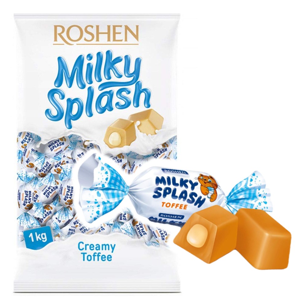 تصویر تافی شیری میلکی اسپلش روشِن ۱ کیلوگرم 